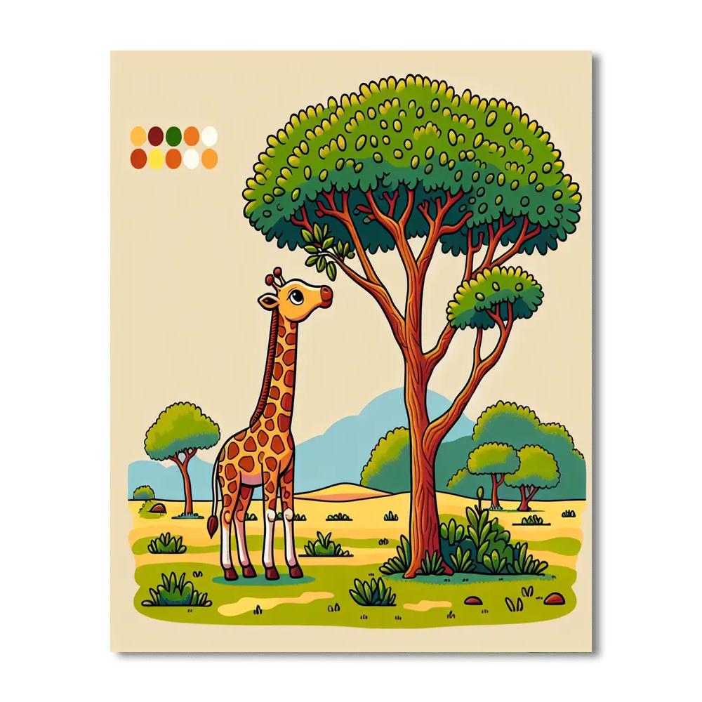 Giraffe Safari Expedition Paint By Numbers Kits
