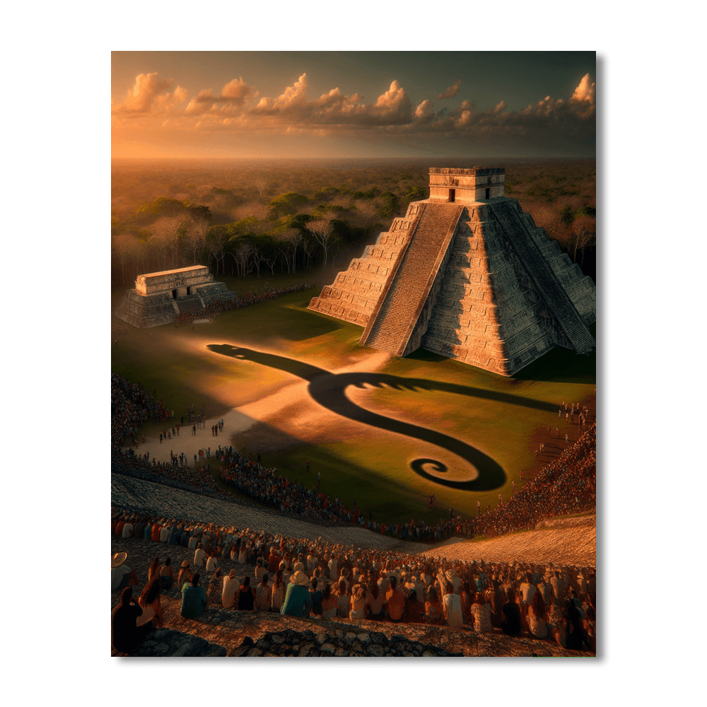 Spring Equinox At Chichen Itza - Yucatan Numbered Painting Kits