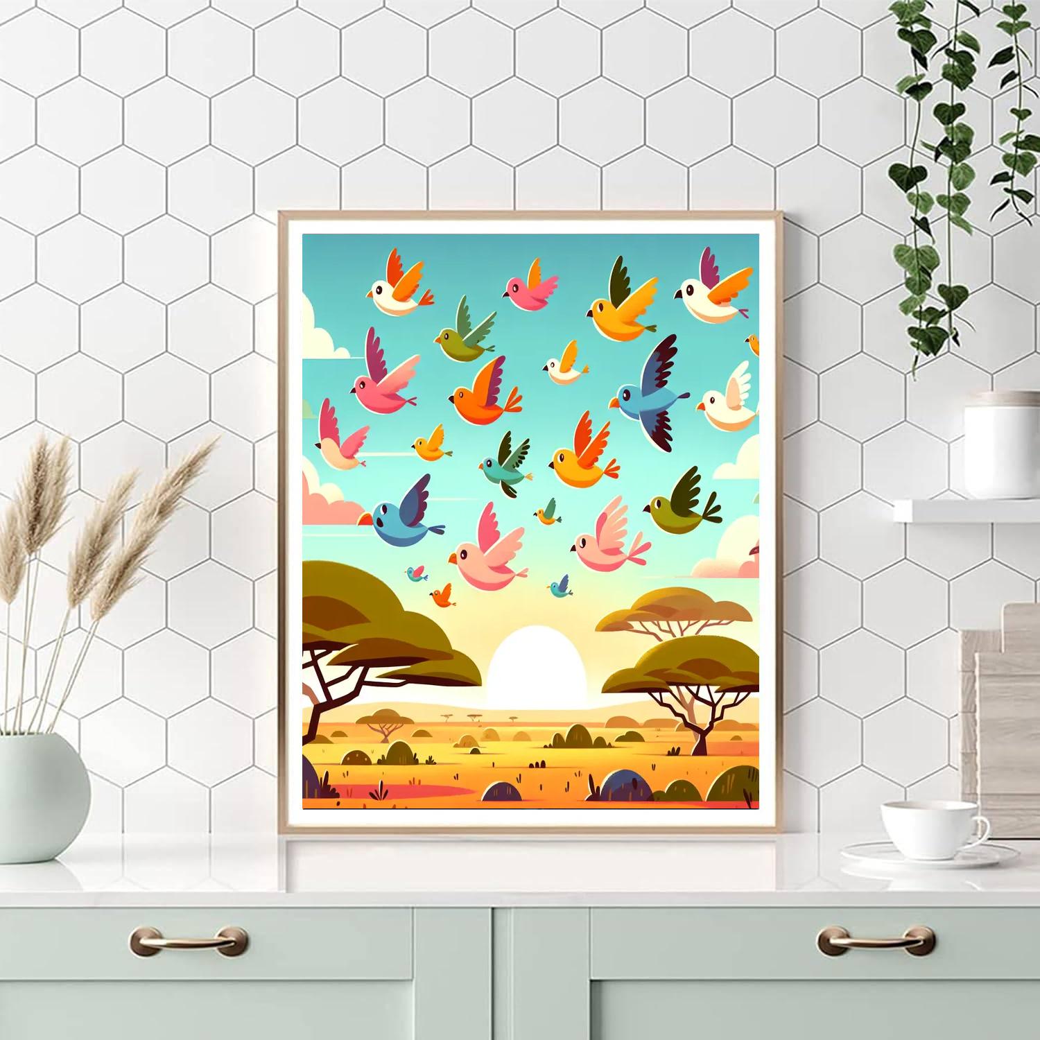 Safari Sky Serenade Paint By Numbers Art