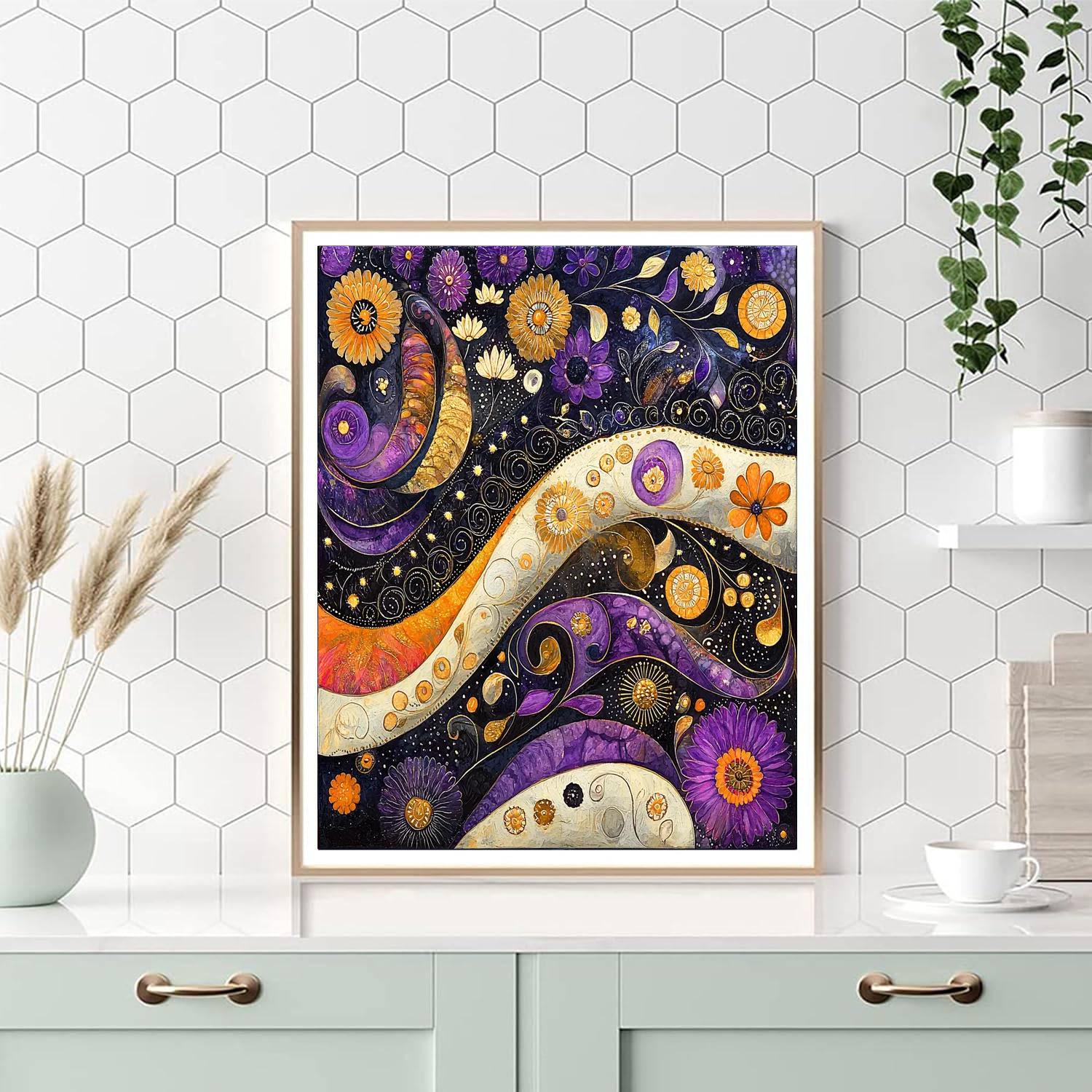 Gustav Klimt Inspired Ornate Whimsy  Paint By Numbers Art