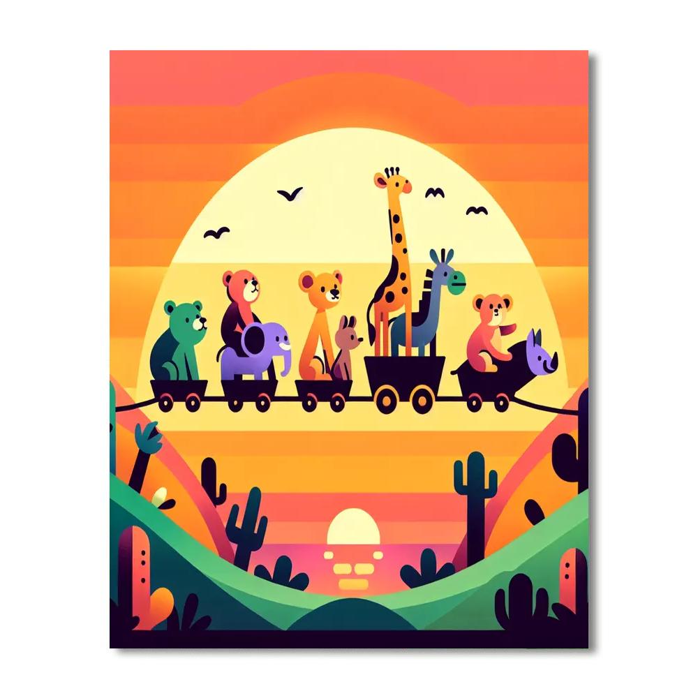 Sunset Adventure Ride Paint By Color