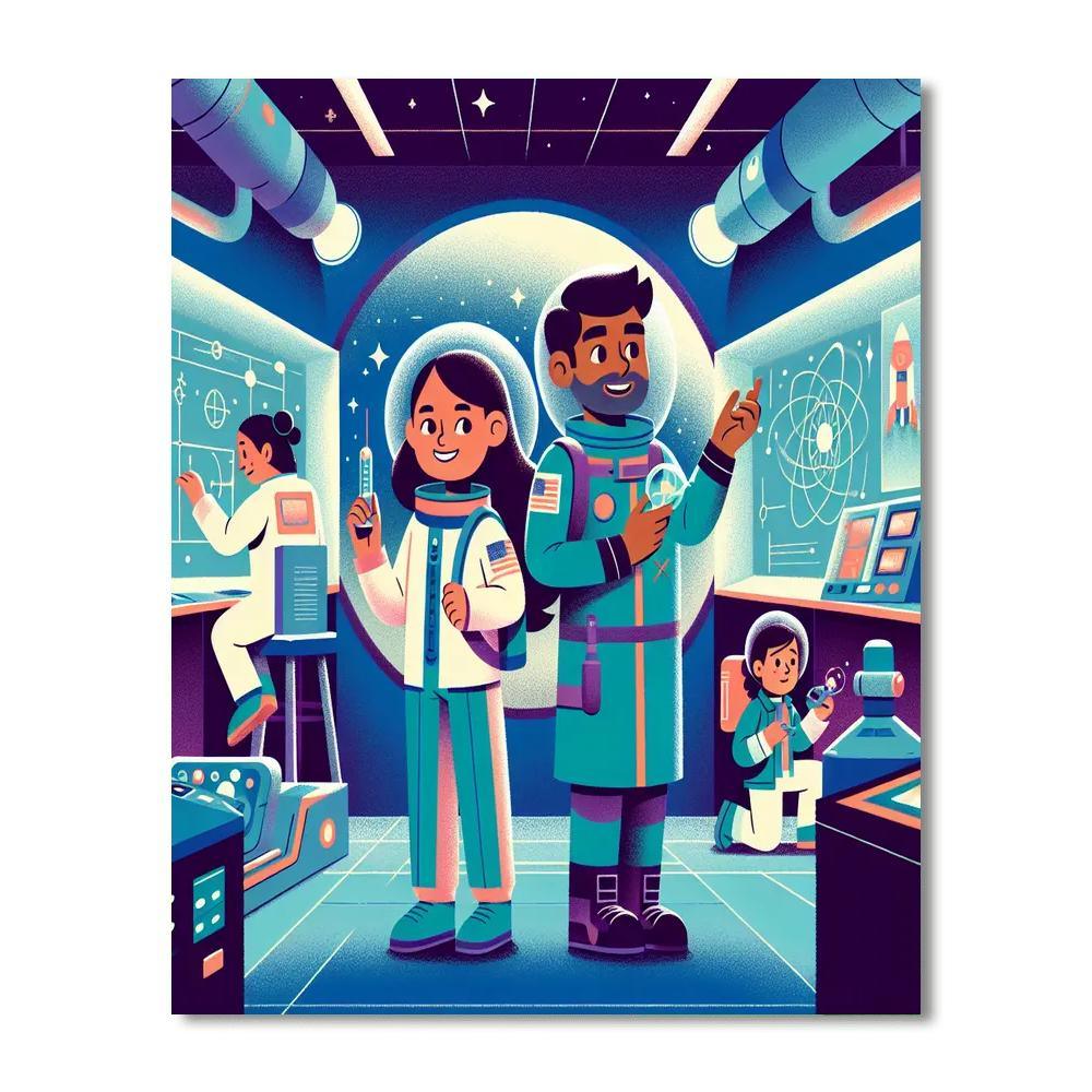 Space Station Operation Painting Number Kit