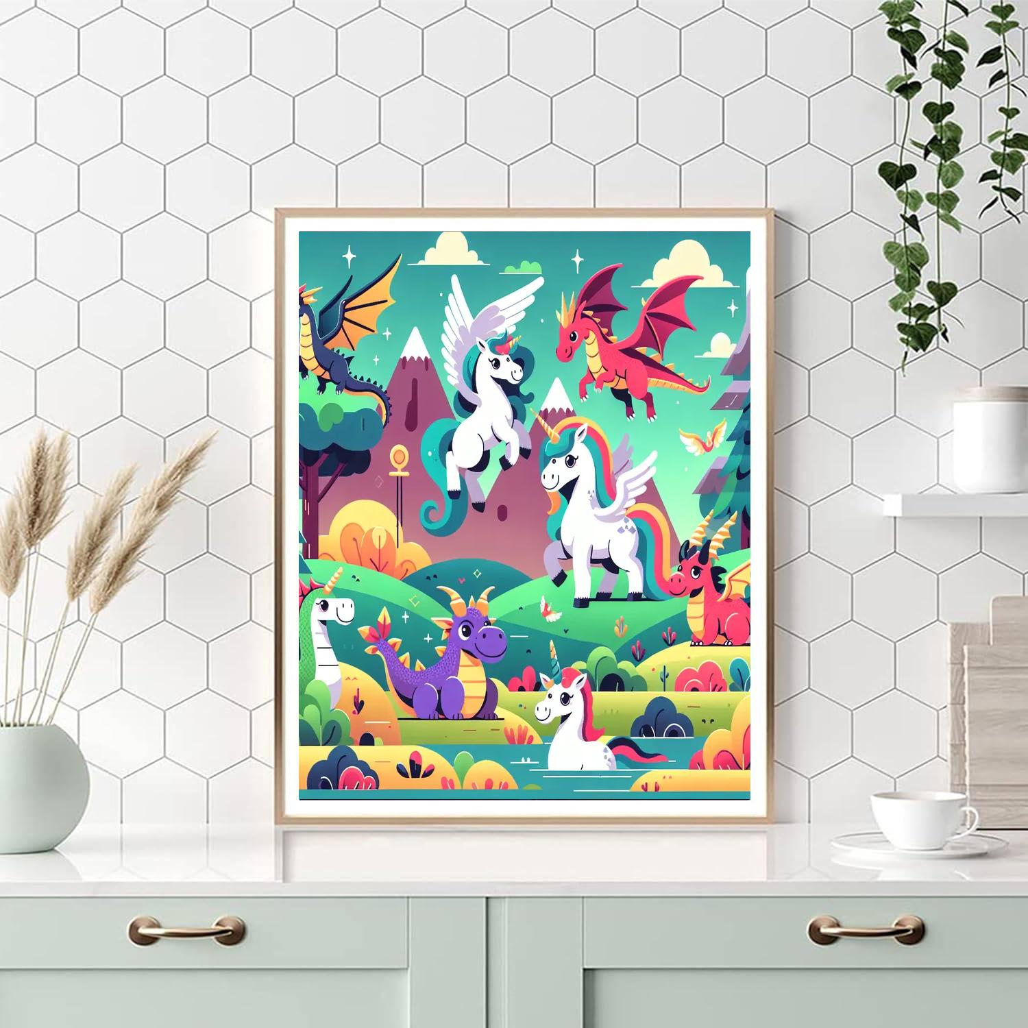 Mythical Creatures Exploration Numbered Painting Kits