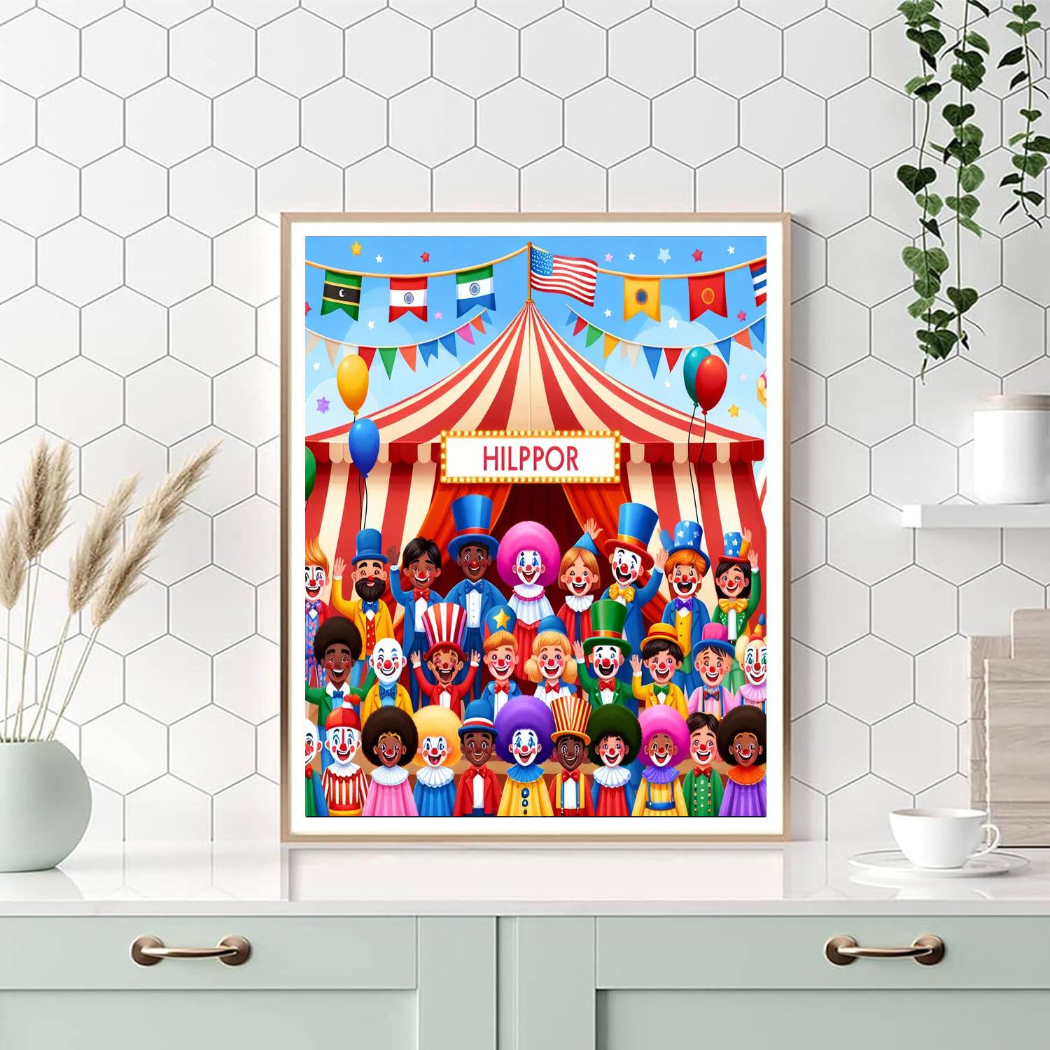 Quirky Circus Extravaganza Painting By Numbers Kit