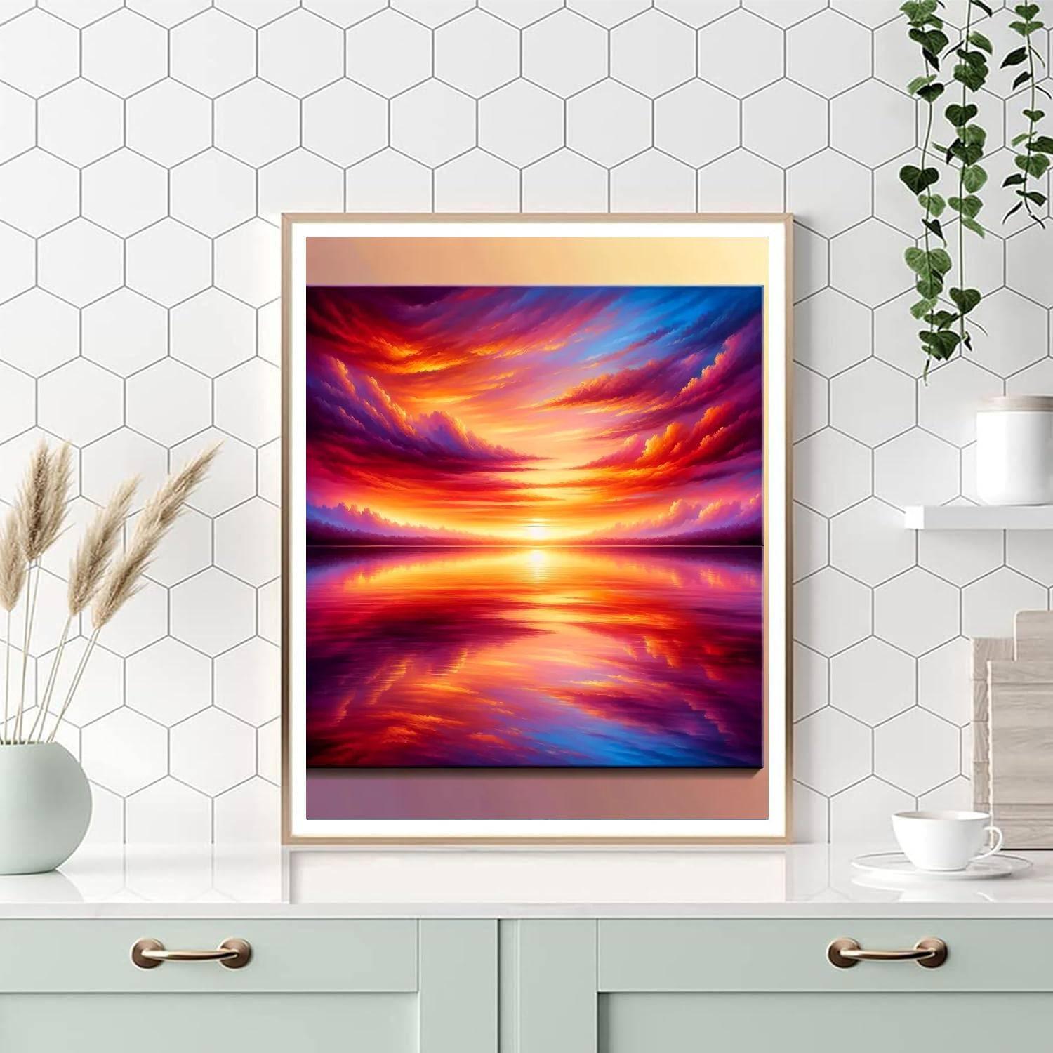 Enchanting Summer Sunset Number Painting