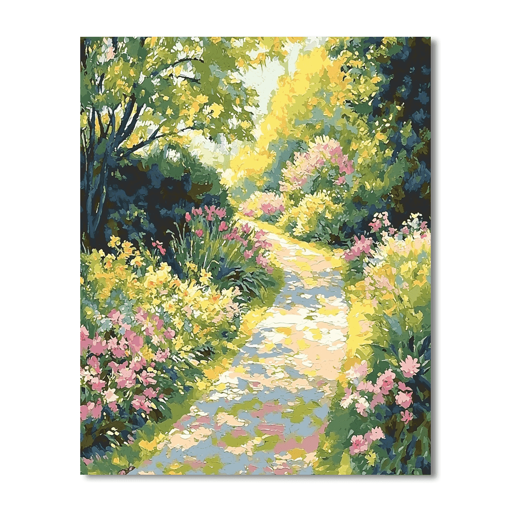 Claude Monet Inspired Sunny Garden Path  Paint By Numbers Kits