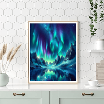 Glistening Aurora Borealis Numbered Painting Kits