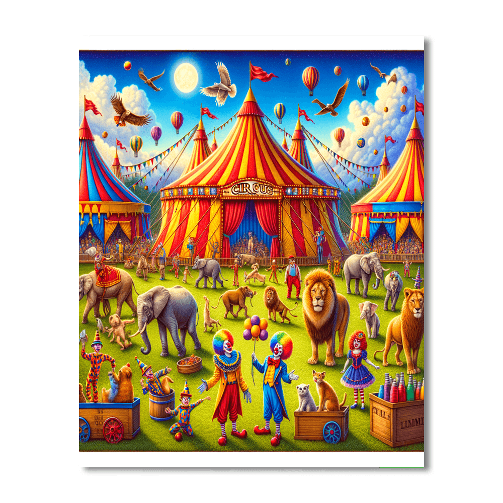 Delightful Circus Spectacle Numbered Painting Kits