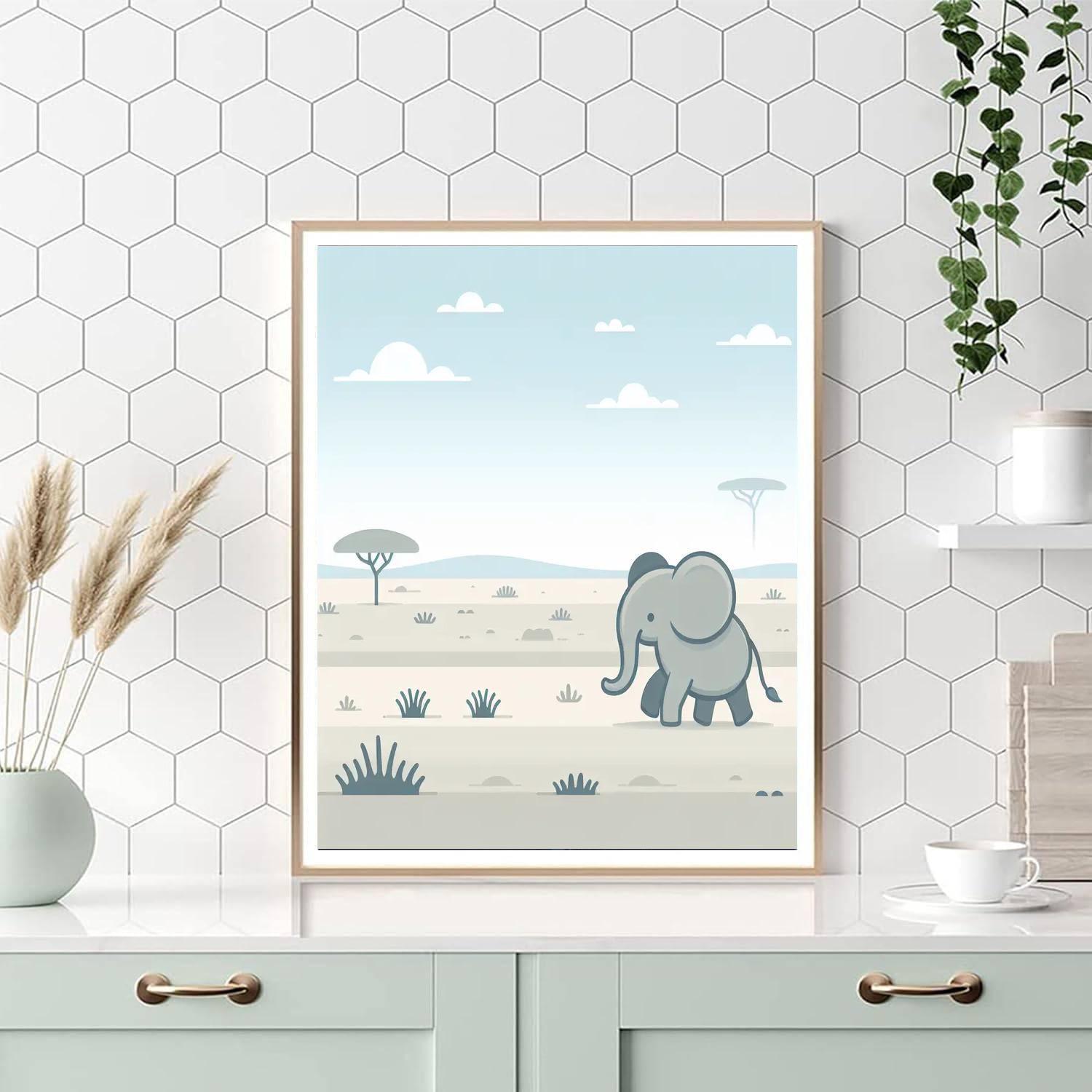 Enchanting Elephant Escape Number Painting