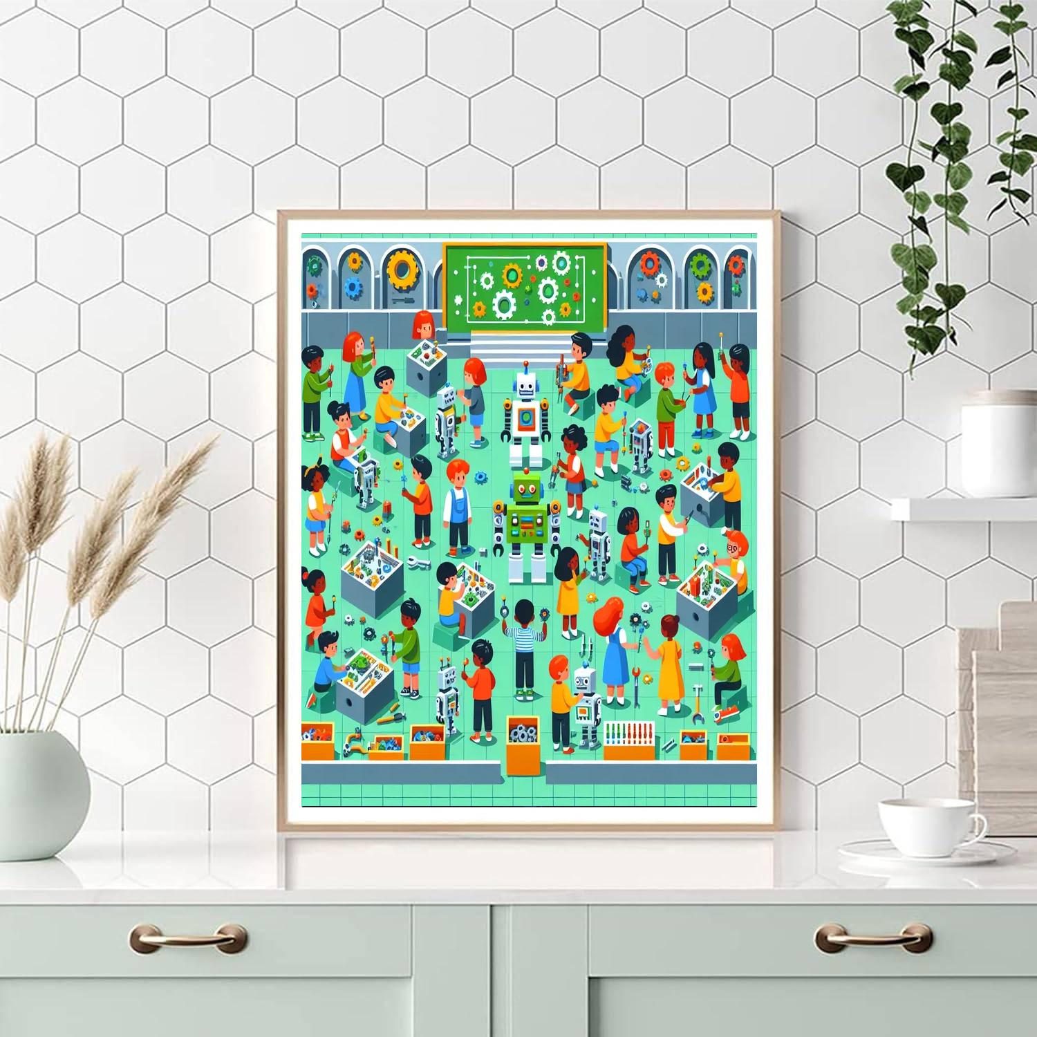 Robot Kingdom Build-a-thon Paint By Number