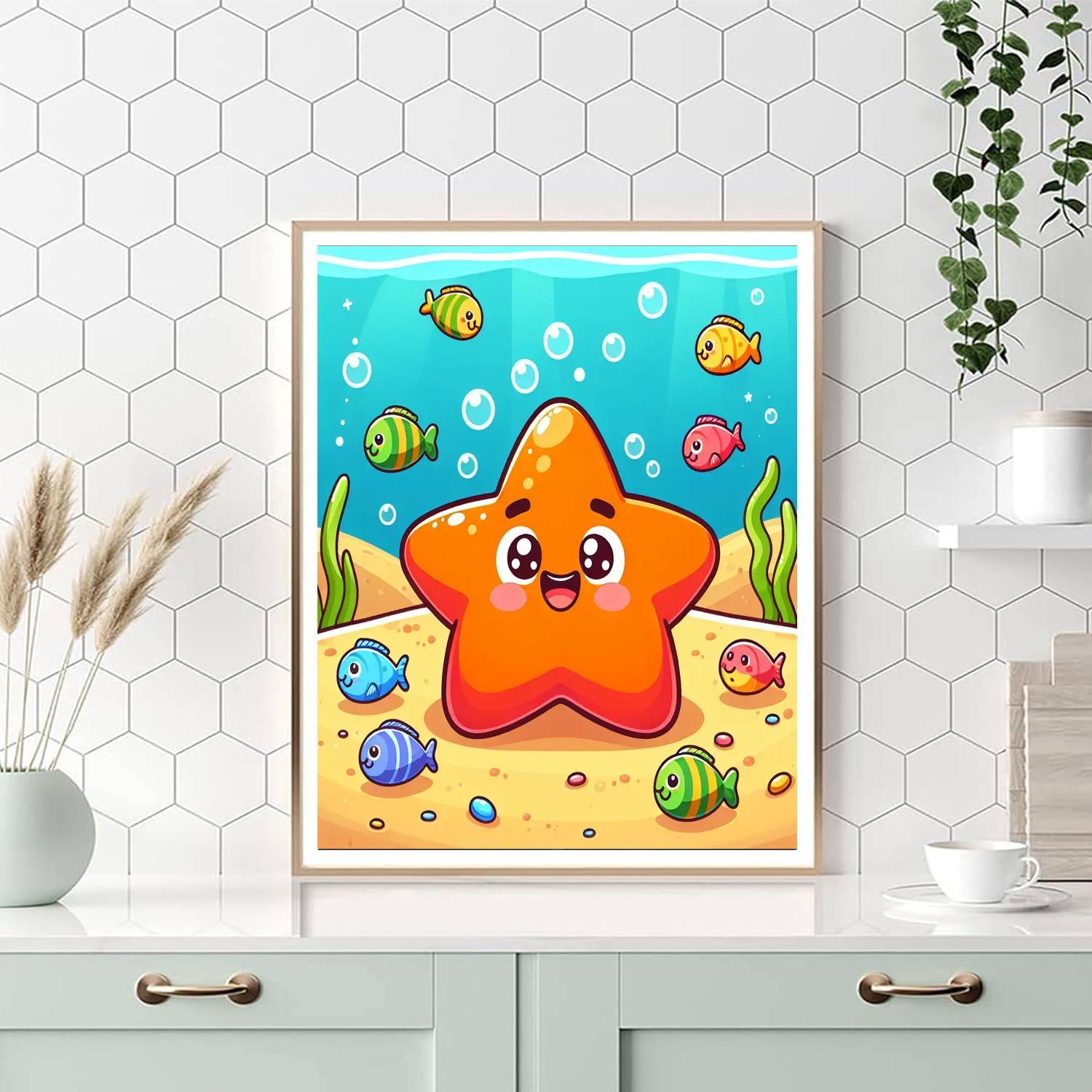 Playful Starfish Paint By Color