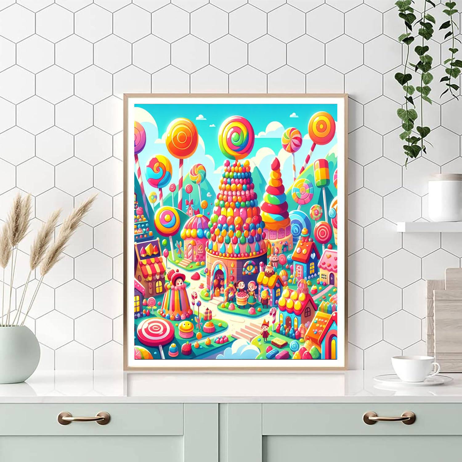 My Adventure In Candyland Painting Number Kit
