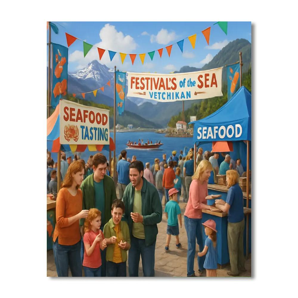 Festivals Of The Sea - Ketchikan, Alaska, Usa Paint By Numbers Art