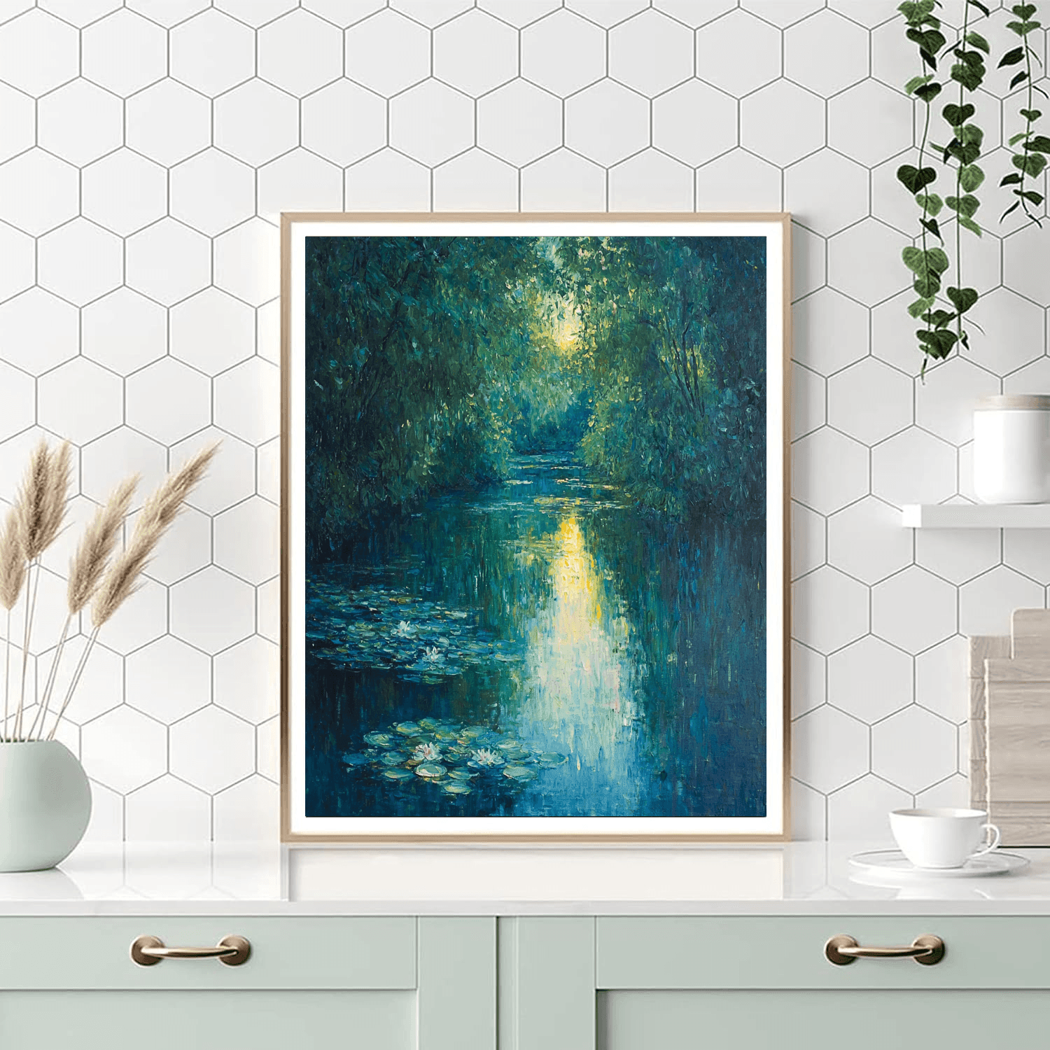 Claude Monet Inspired Ethereal Twilight Grove  Paint By Numbers Art