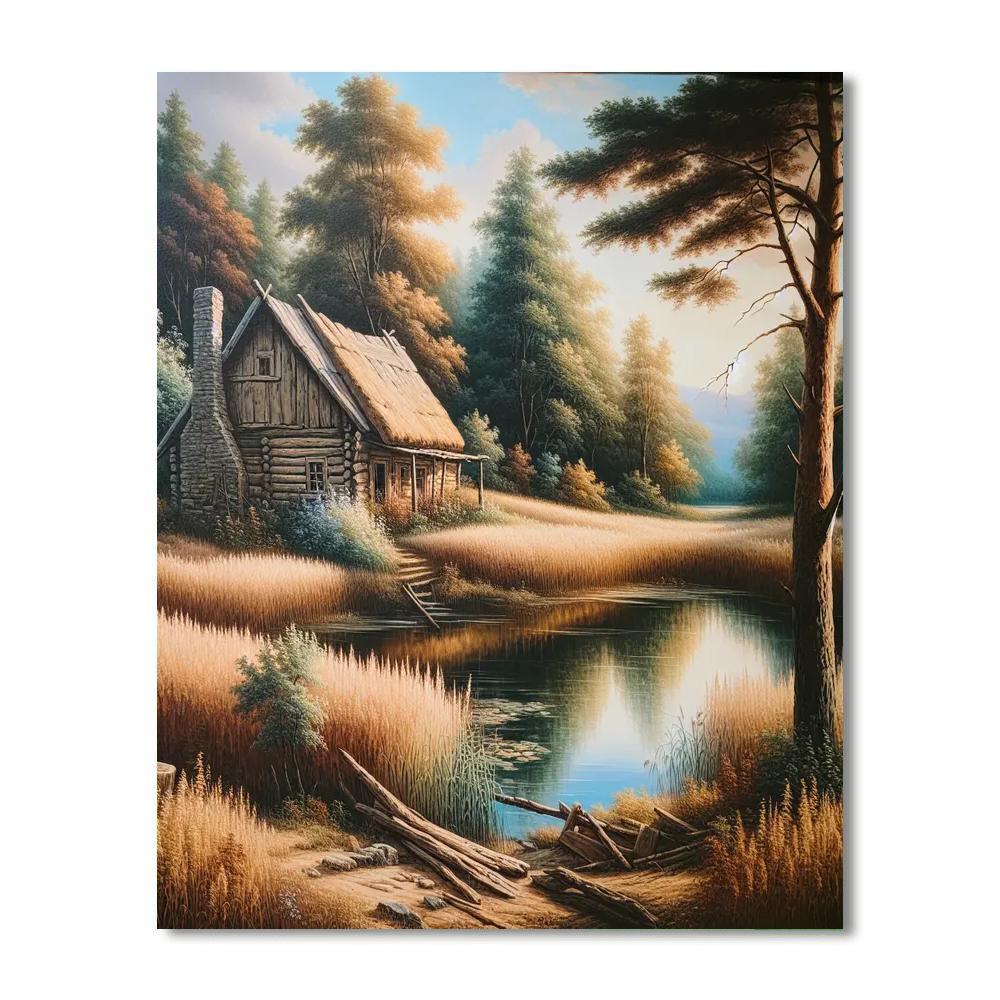 Rustic Lakeside Charm Paint By Color