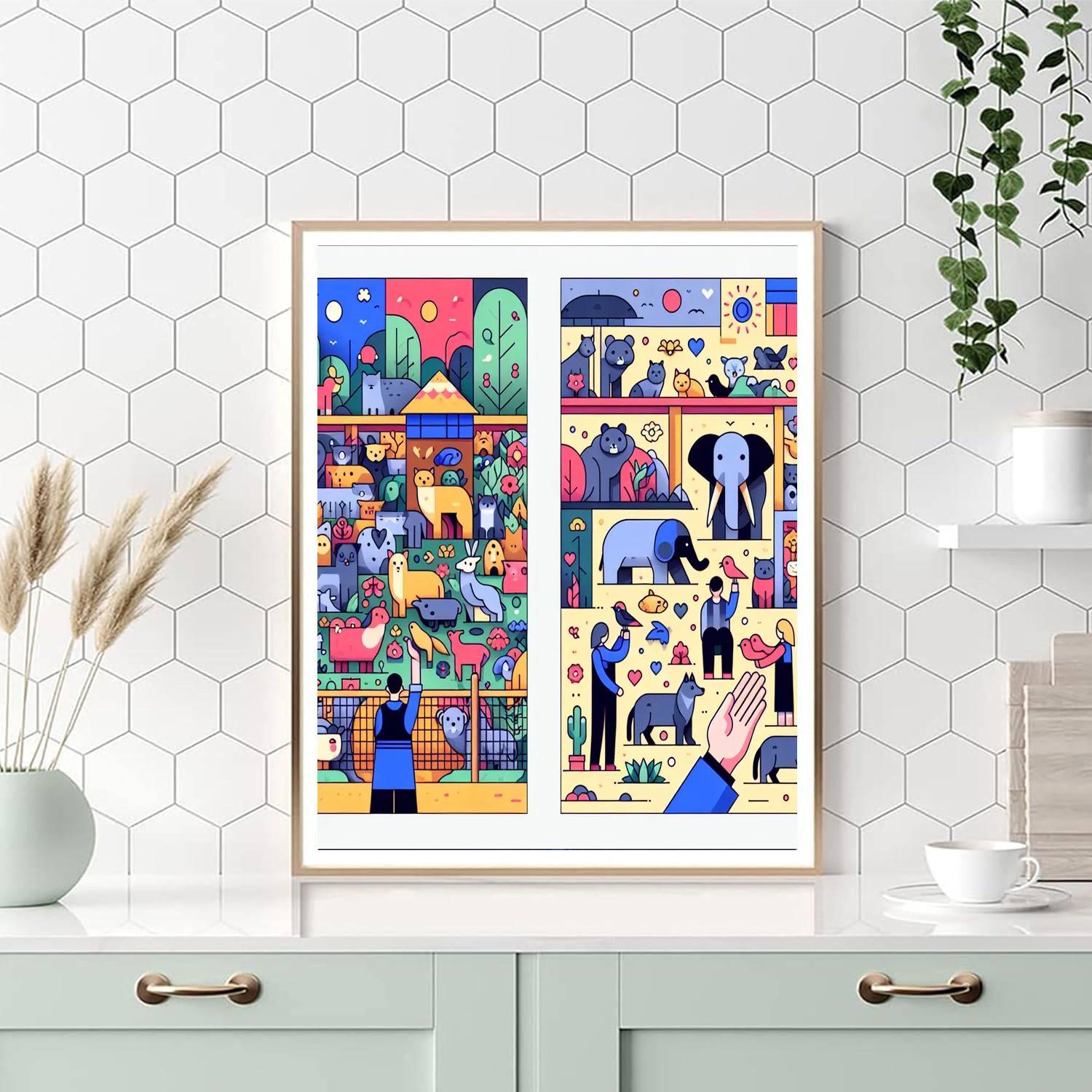 Caring Animal Sanctuary Numbered Painting Kits