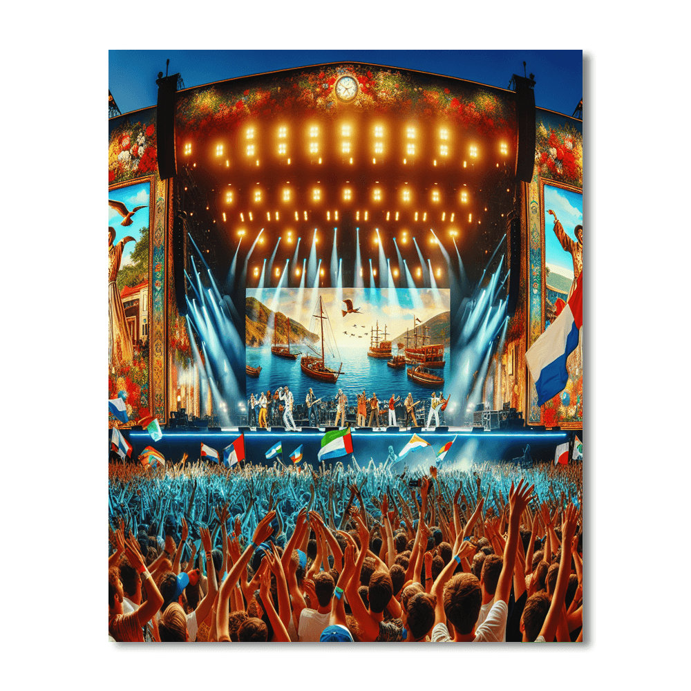 Festival Internacional De La Canción - Viña Del Mar, Chile Painting Number Kit