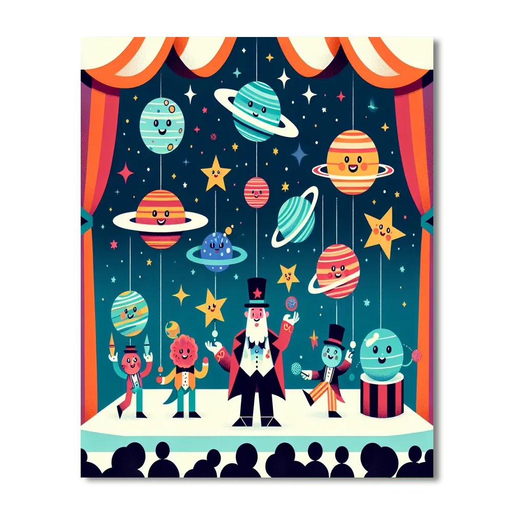 Cosmic Circus Paint By Numbers Art