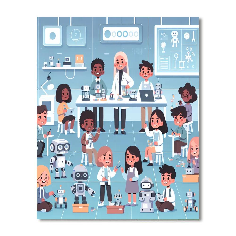 Robot Lab Of Tomorrow Paint By Color