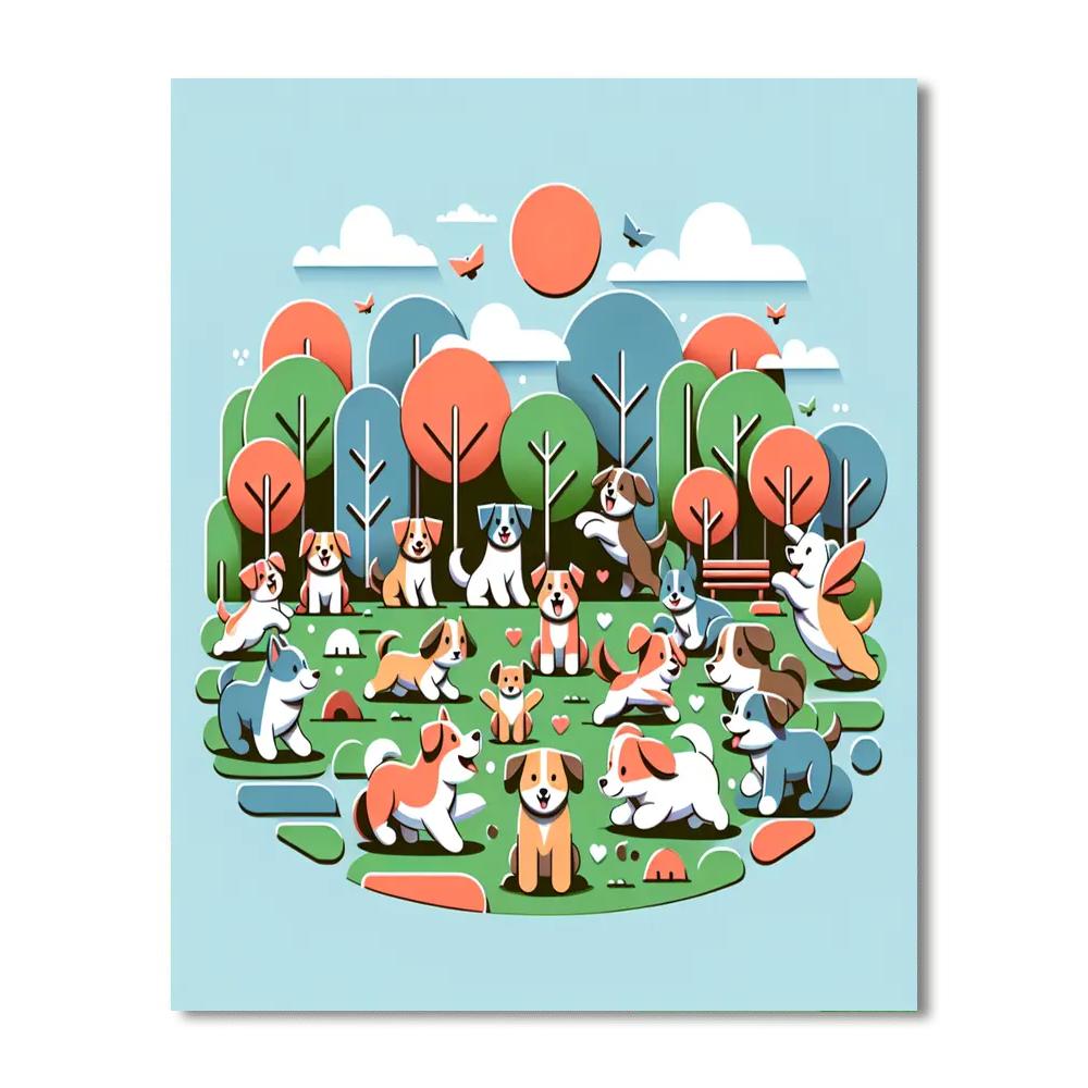 Puppy Playland Number Painting