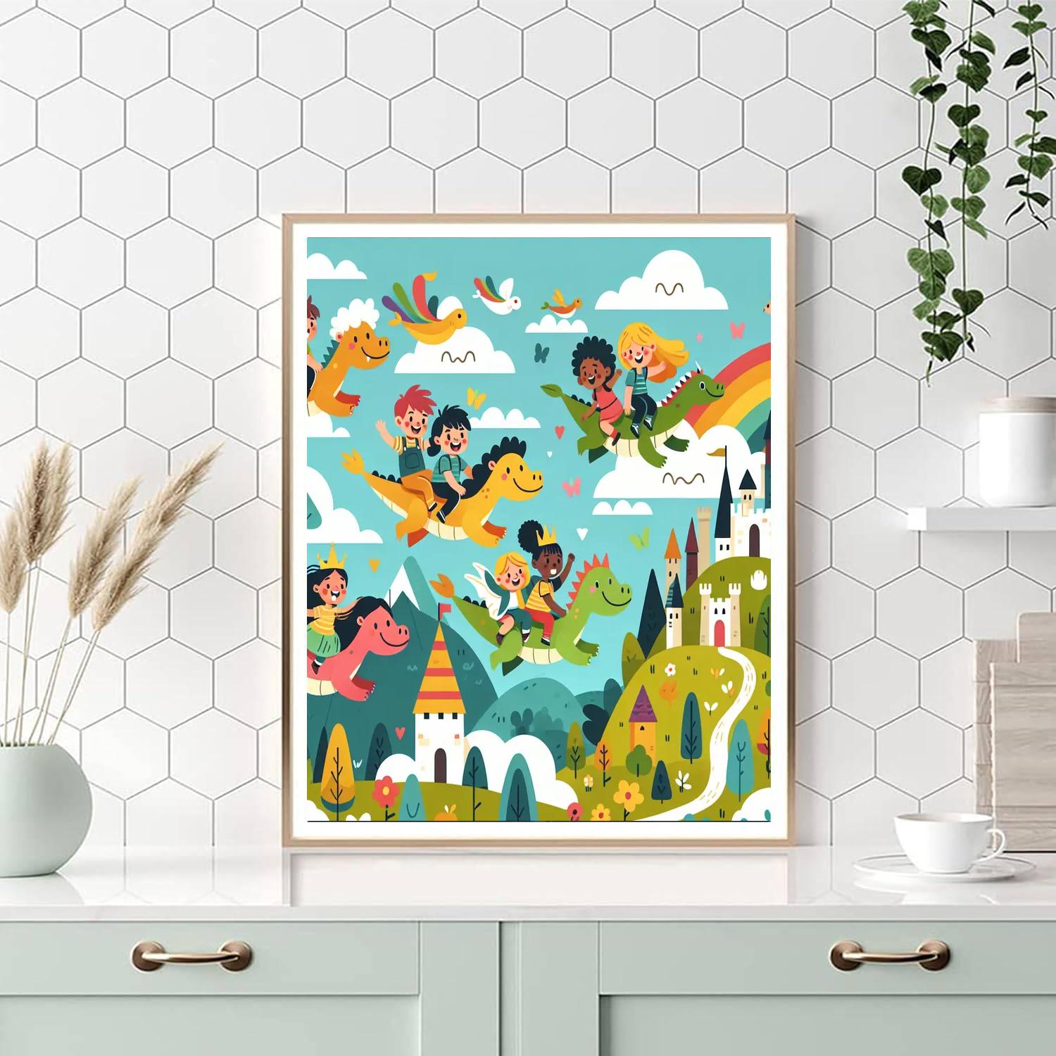 Mighty Dragon Defenders DIY Paint By Numbers