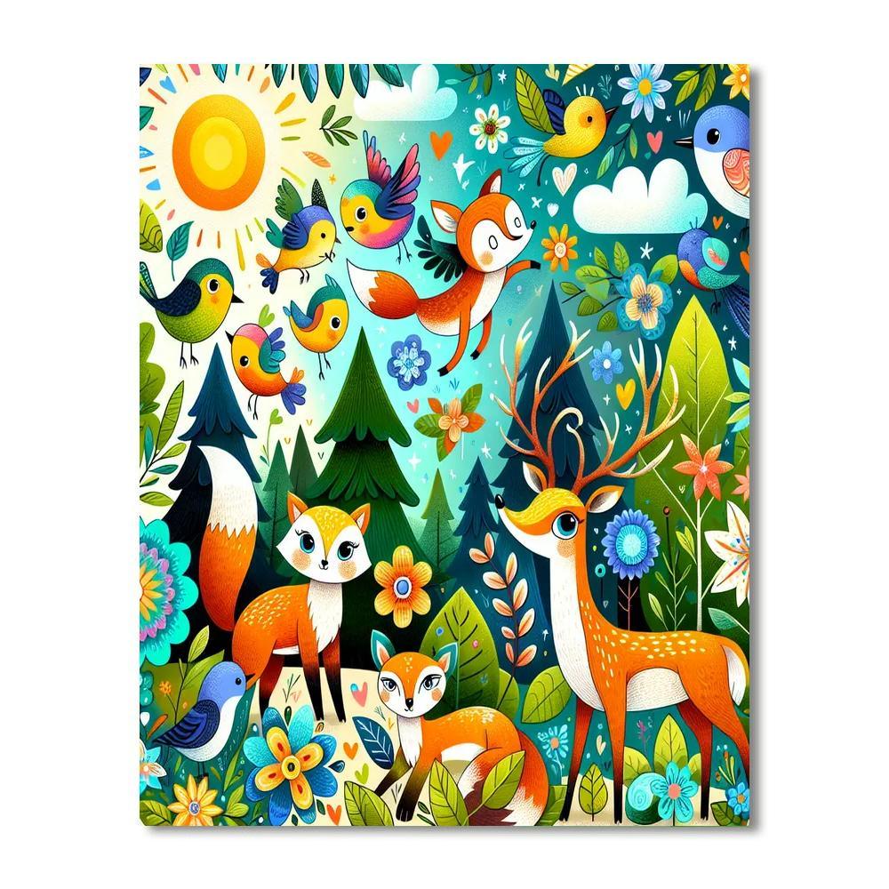 Whimsical Wildlife Wonders Paint By Number