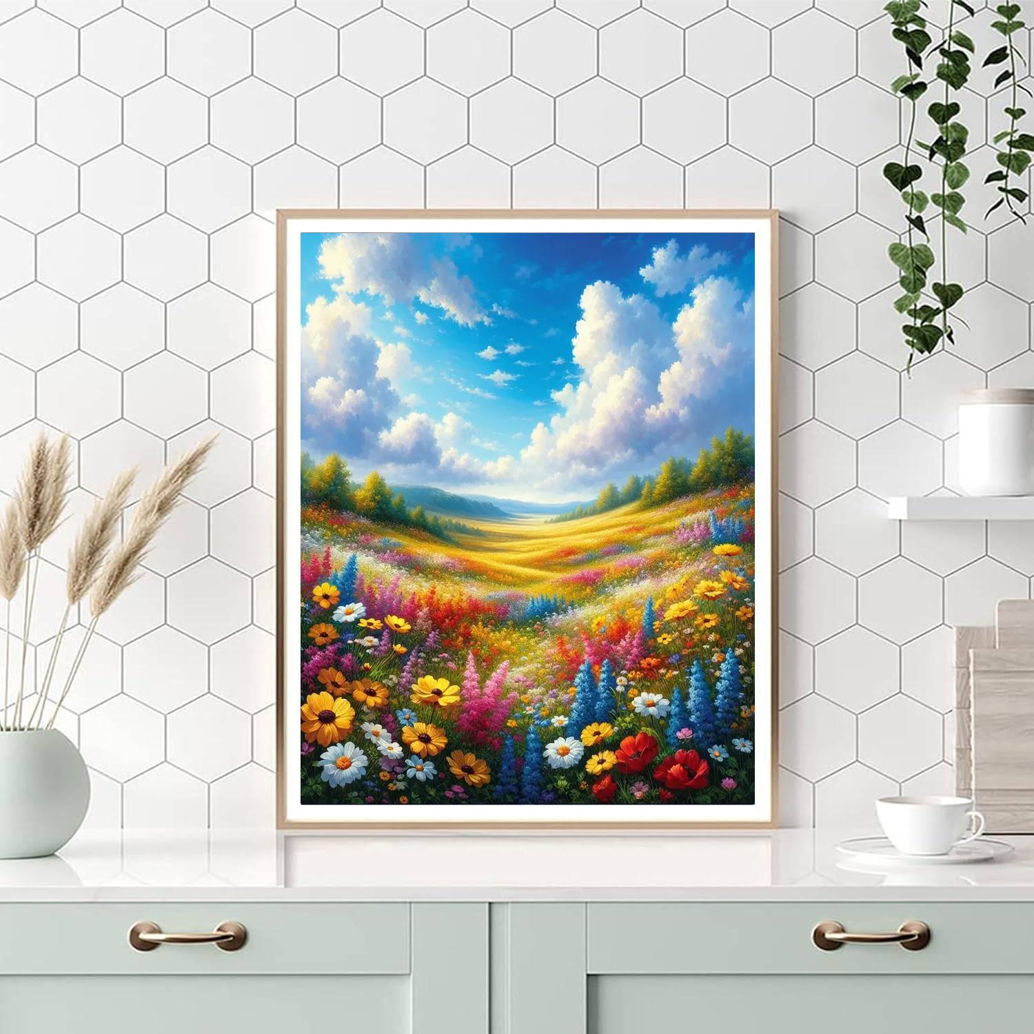 Vibrant Summer Meadow Paint By Color