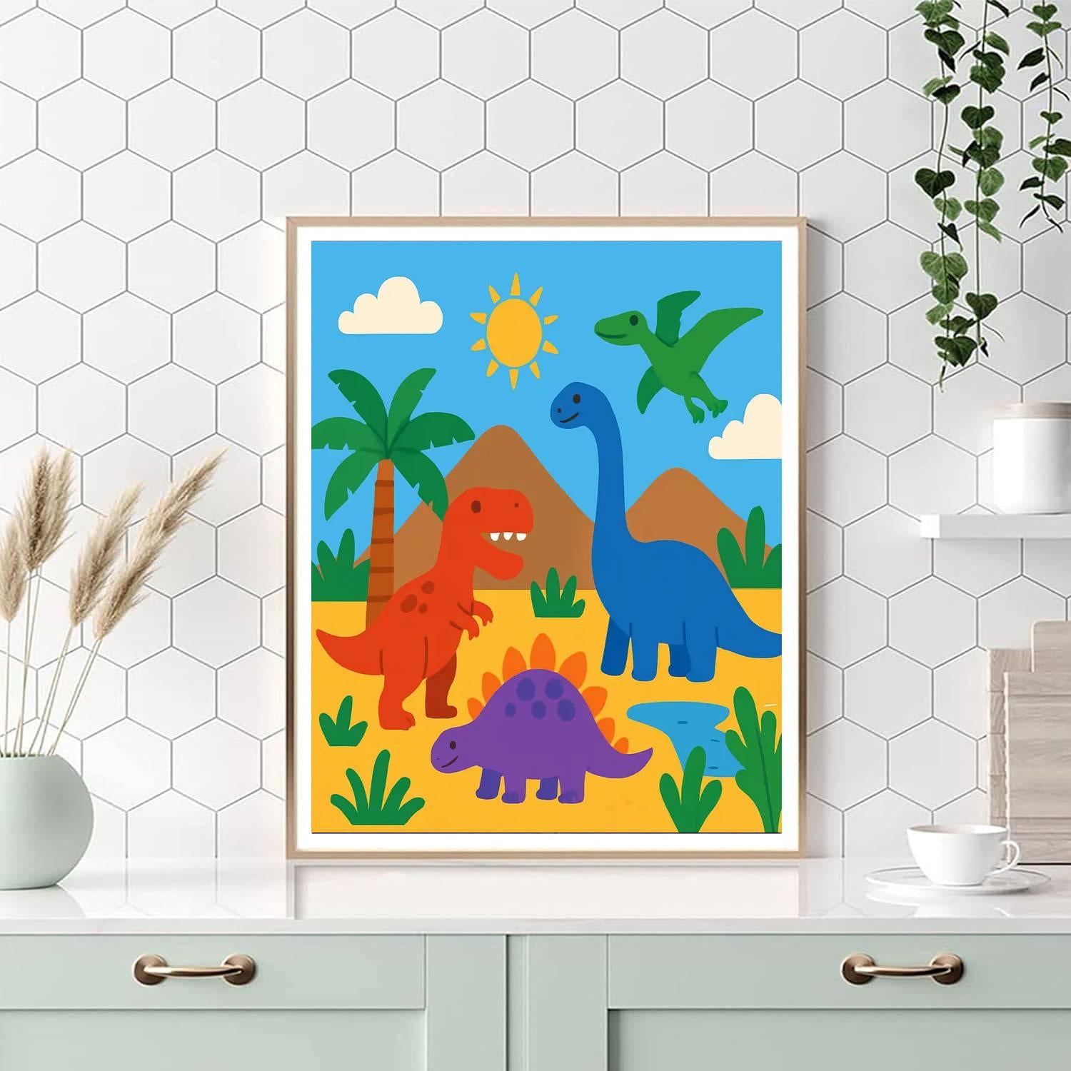 Colorful Dino Discovery Paint By Numbers Kits