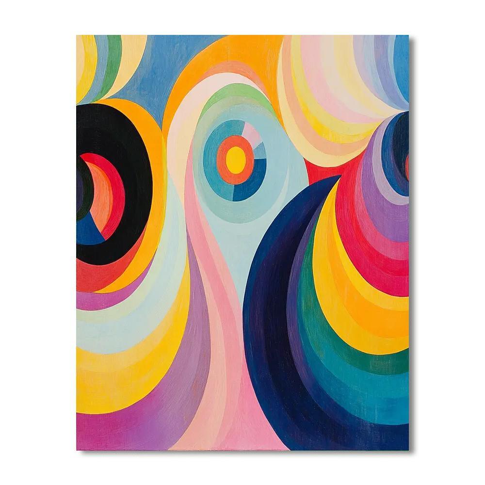 Sonia Delaunay Inspired Artistic Symphony  Paint By Numbers Kits