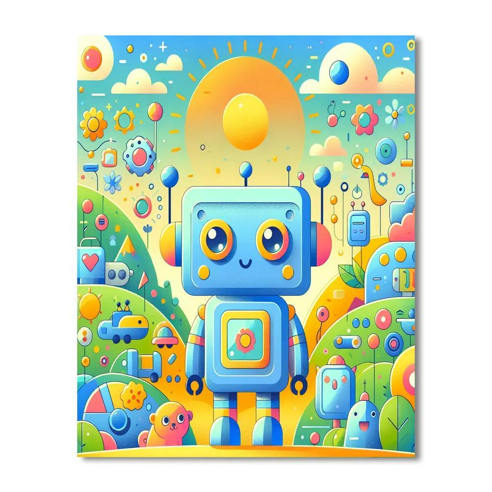 Adventurous Robot Journey Paint By Number