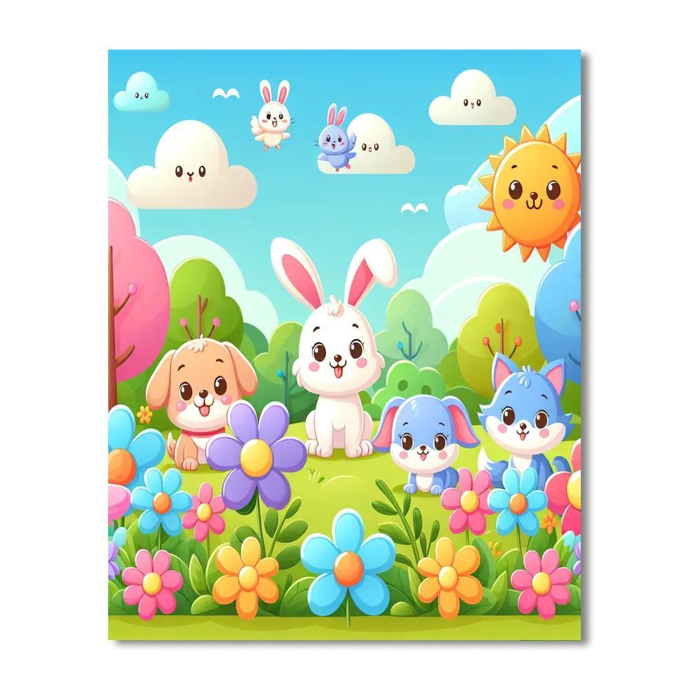 Cuddly Critter Encounters Paint By Numbers Kits