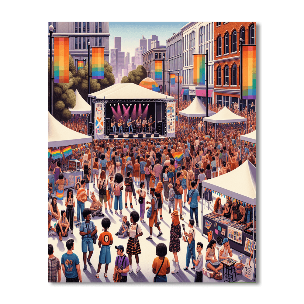 Harvey Milk Festival - Sarasota, Usa Paint By Color