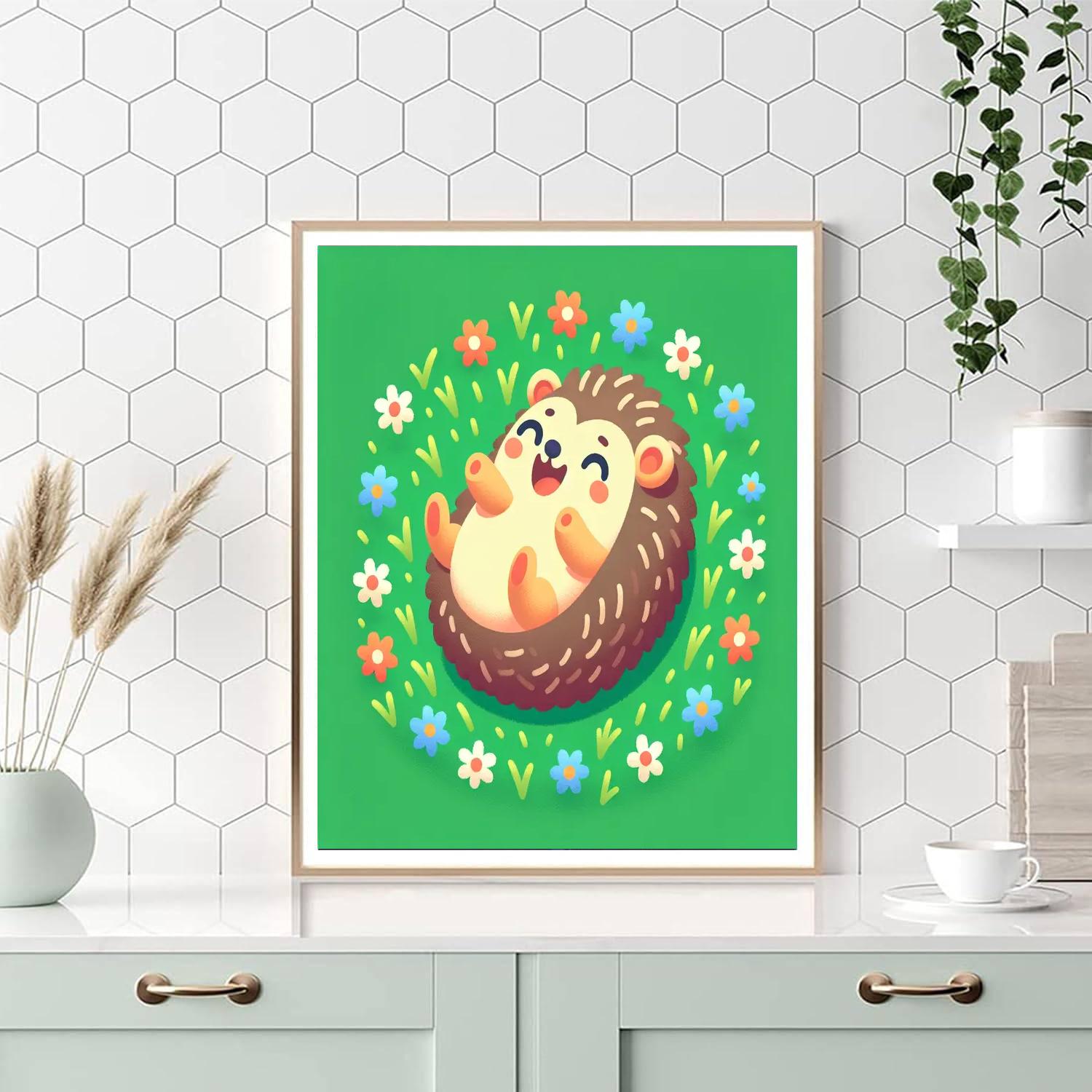Friendly Hedgehog Adventure Numbered Painting Kits