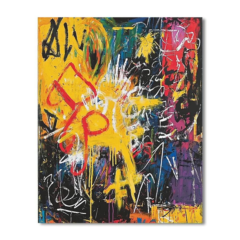 Jean-Michel Basquiat Inspired The Nature Of Thought  Paint By Numbers Kits
