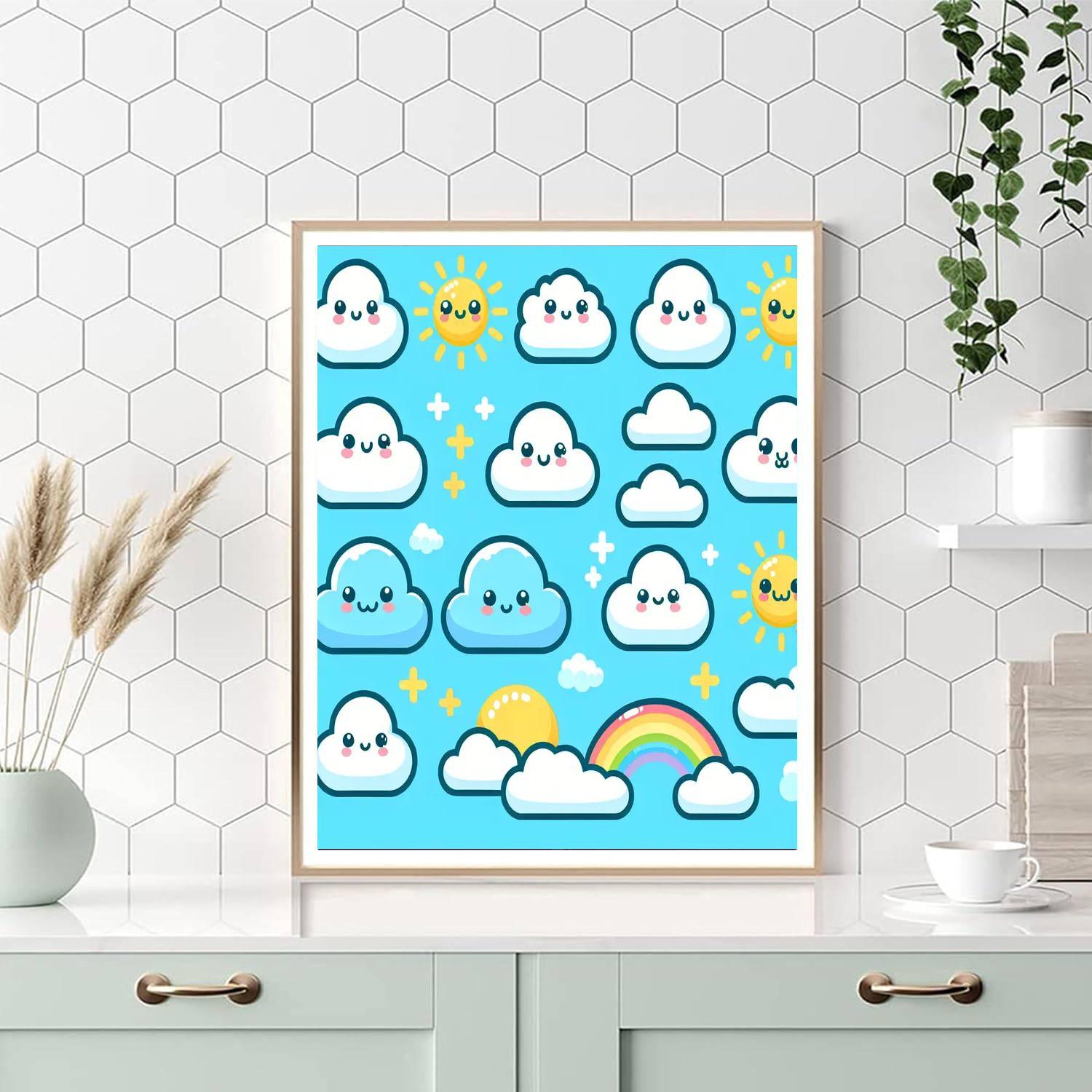 Fluffy Clouds Numbered Painting Kits