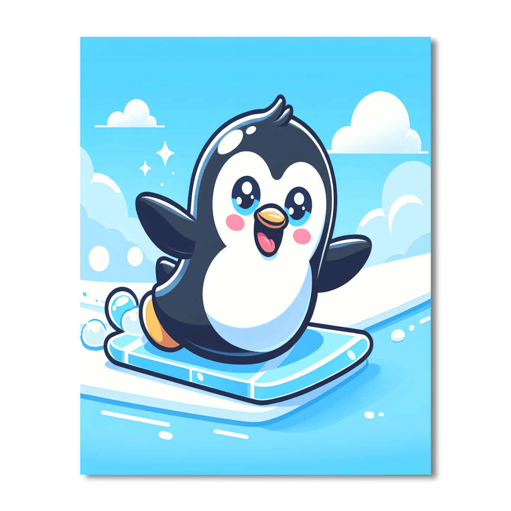 Peppy Penguin Number Painting