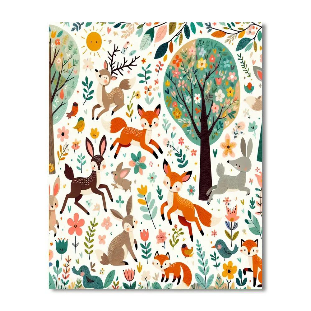 Wild Woodland Animals Painting By Numbers Kit