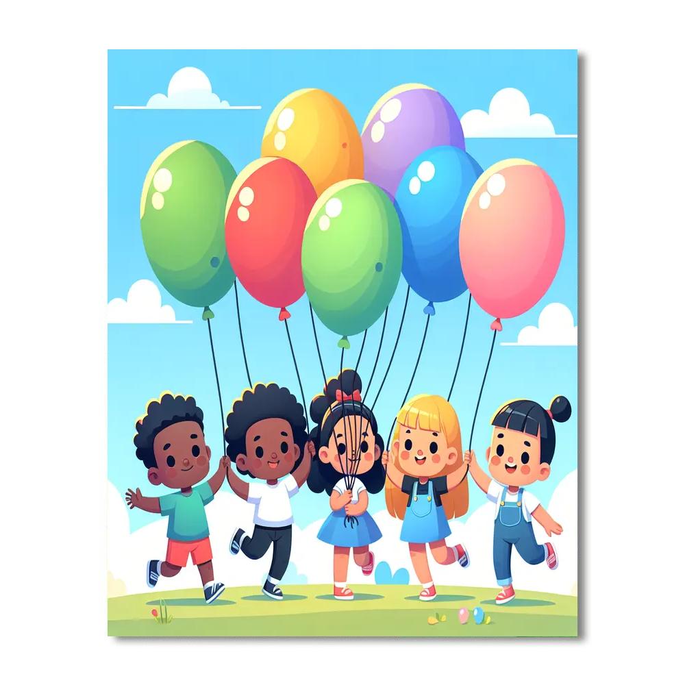 Bouncing Balloon Bonanza Numbered Painting Kits
