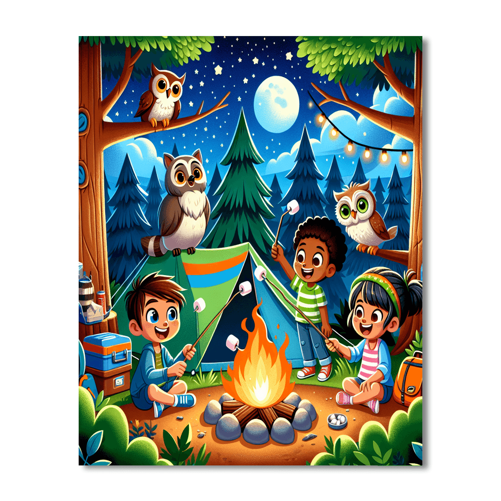 Joyful Camping Trip Paint By Color