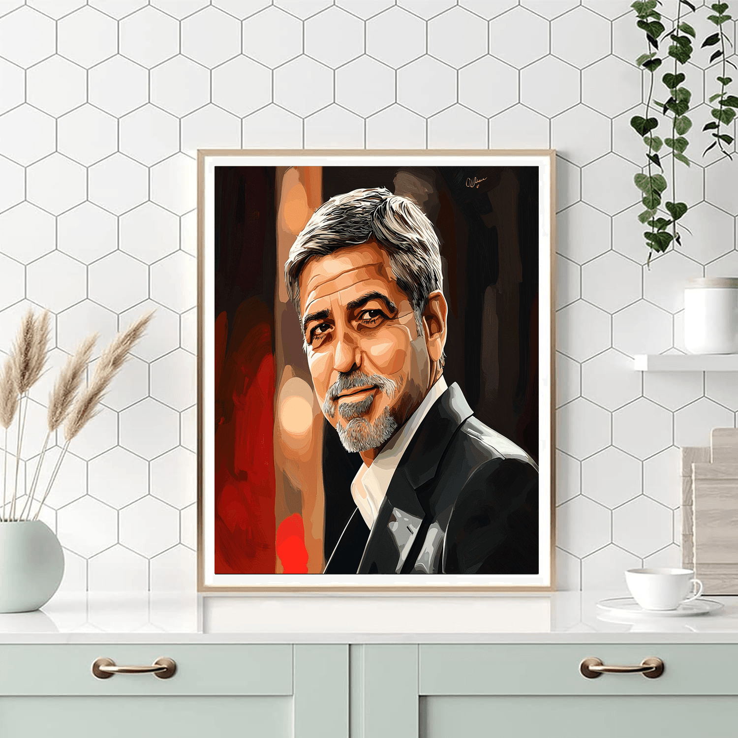 George Clooney: The Classic Charm Of Hollywood's Silver Fox Paint By Numbers