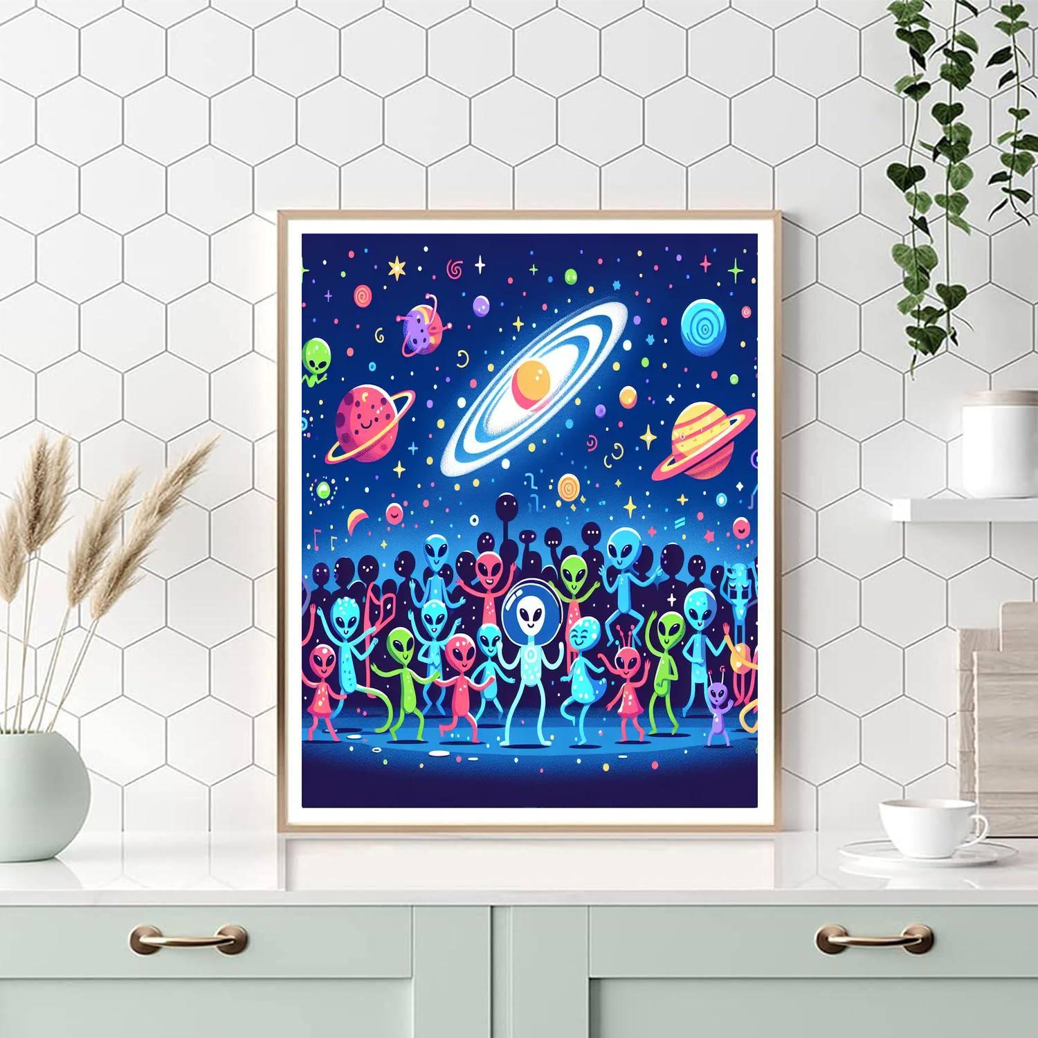 Cosmic Galaxy Party Painting Number Kit
