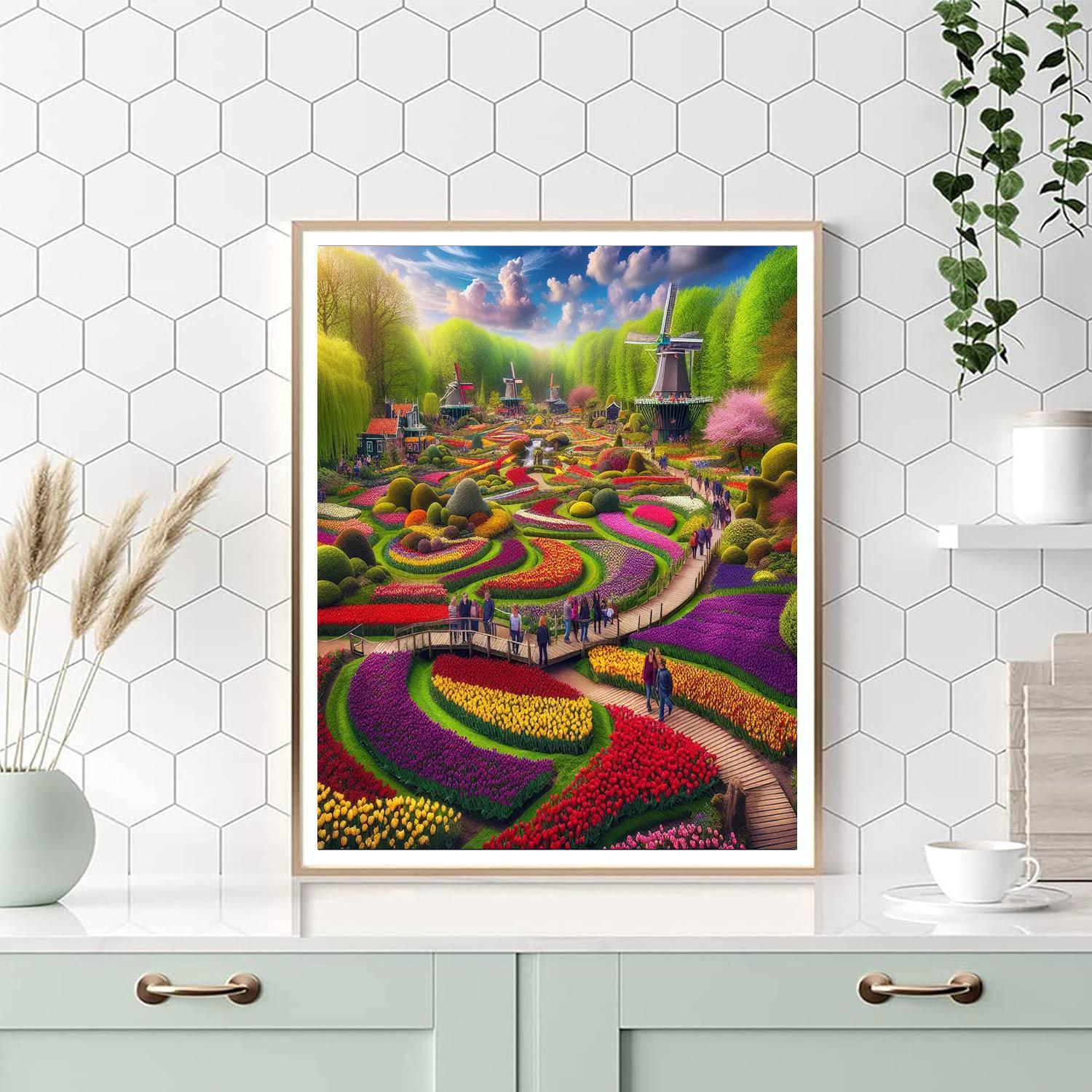 Keukenhof - Lisse, Netherlands Painting By Numbers Kit