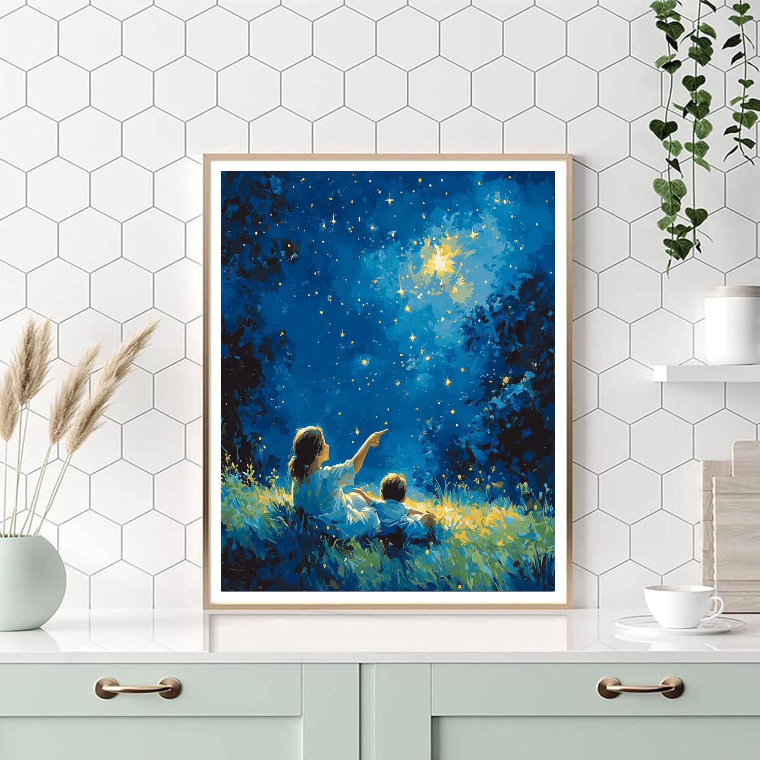 Whimsical Wish Stars Paint By Number