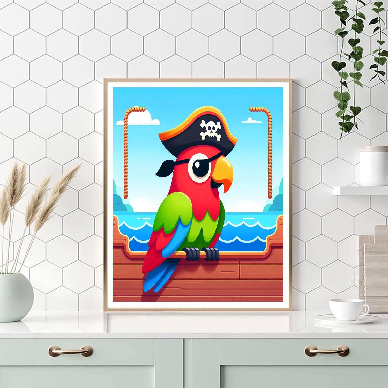 Adventurous Pirate Parrot Numbered Painting Kits