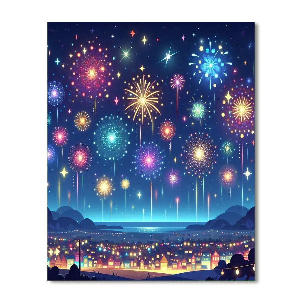 Sparkling Firework Paint By Numbers