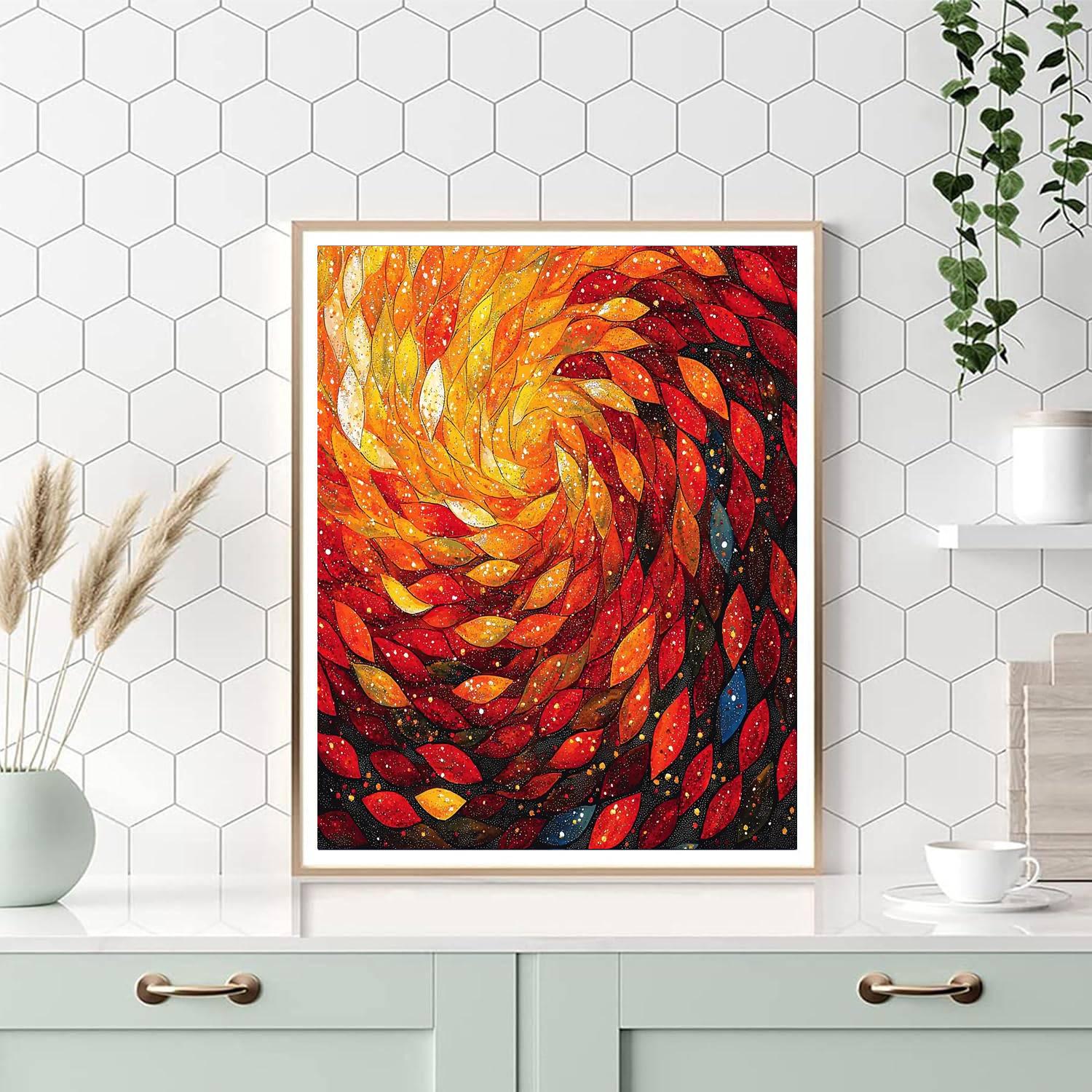 Georges Seurat Inspired Autumn Tapestry  Painting Number Kit