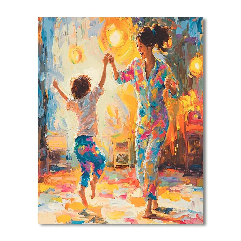 Pajama Party Laughter DIY Paint By Numbers
