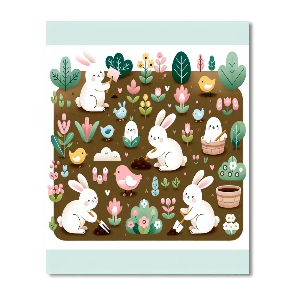Garden Guardians Gathering Paint By Numbers Art