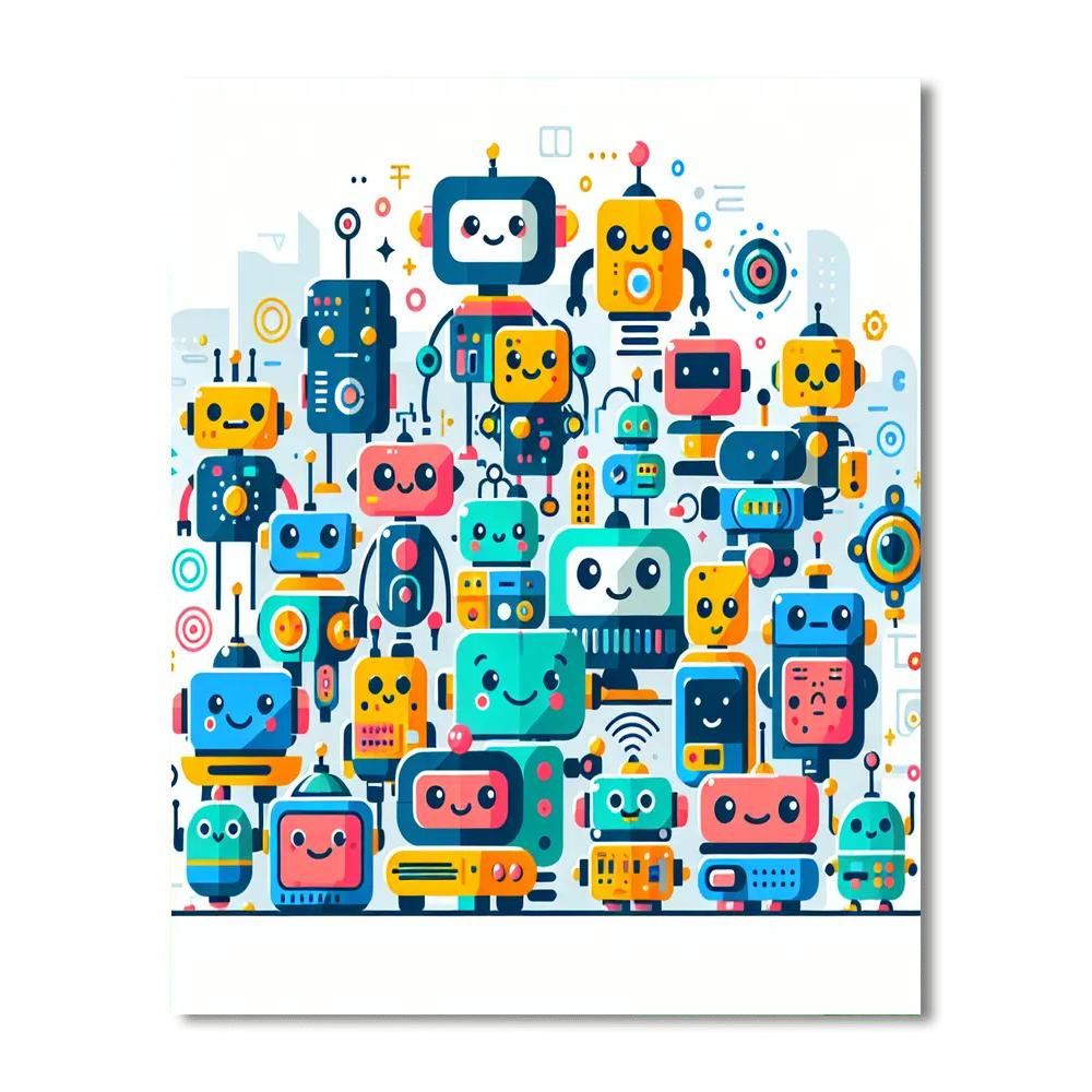 Robot Rangers Number Painting