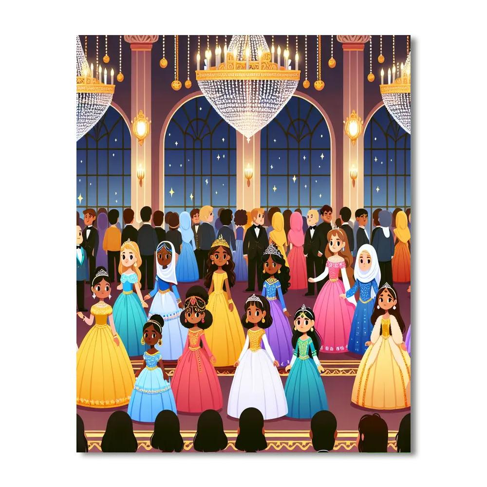 Princess Ball Extravaganza Painting By Numbers Kit